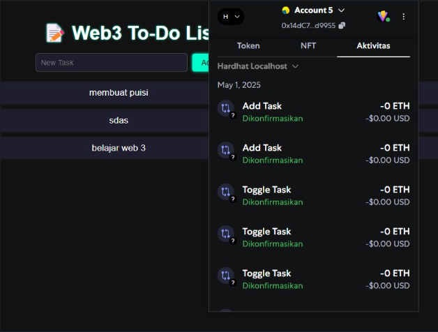 TodoList WEB3 using ethereum